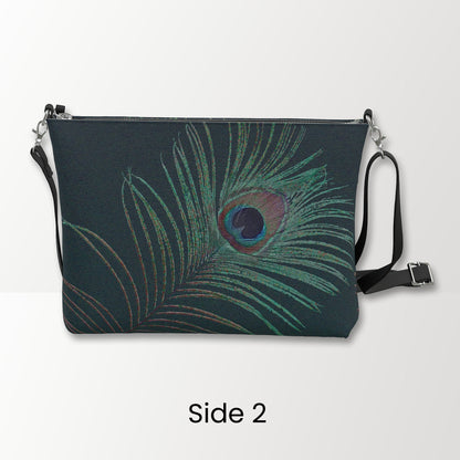 Peacock Feather Crossbody Bag