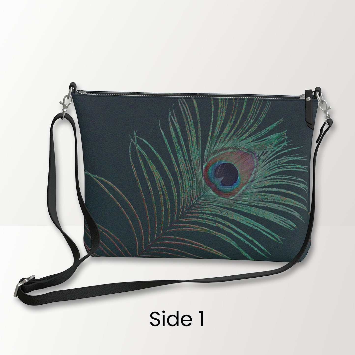 Peacock Feather Crossbody Bag