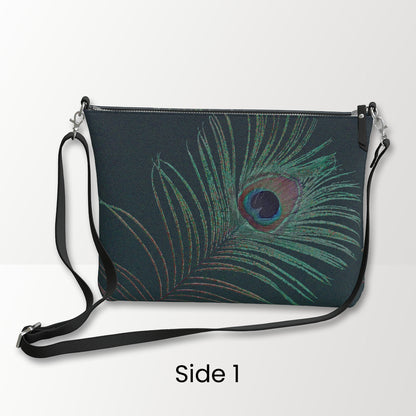 Peacock Feather Crossbody Bag