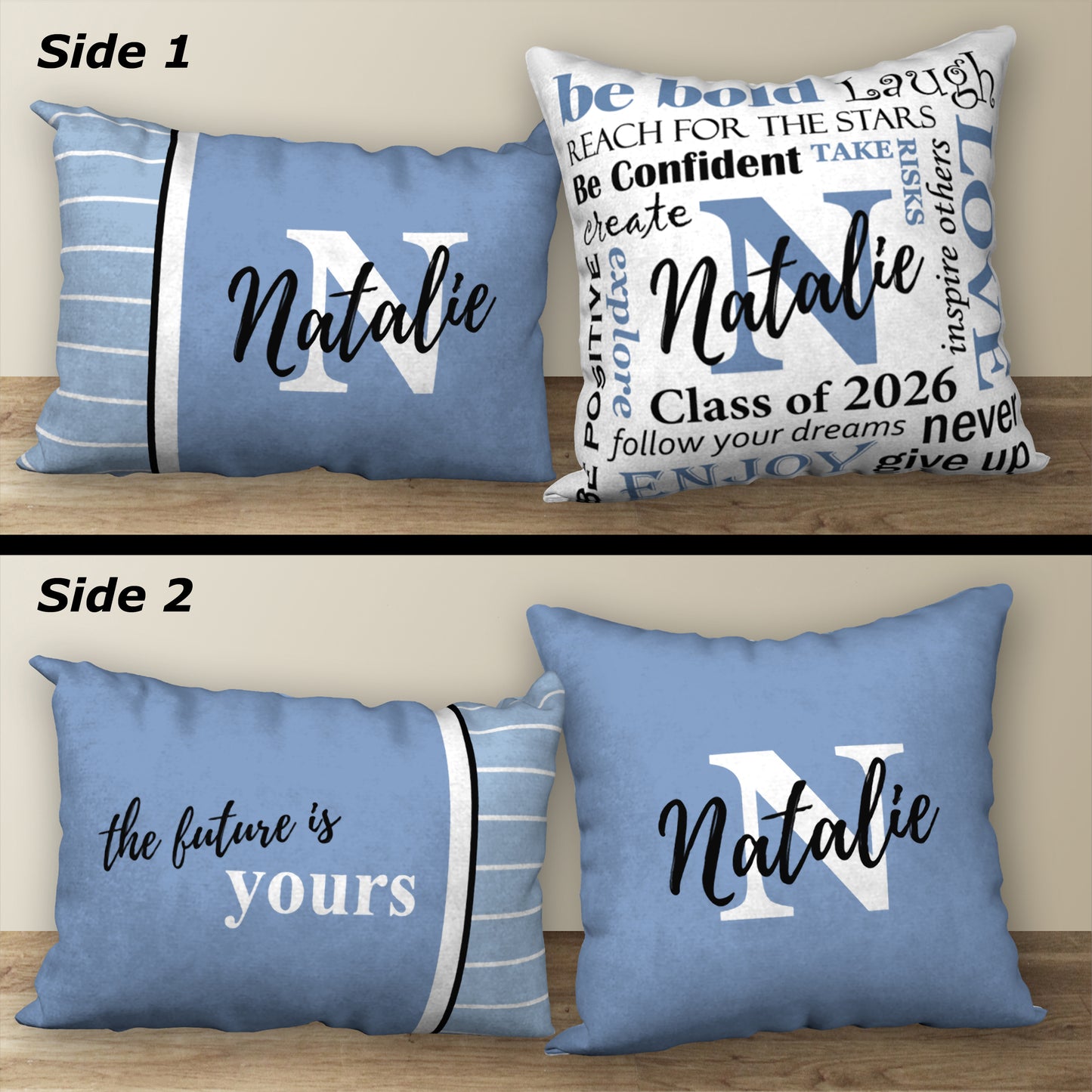 Set of 2 Personalized Graduation Pillows