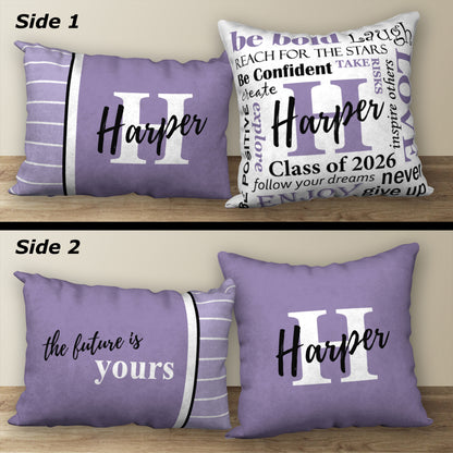 Set of 2 Personalized Graduation Pillows