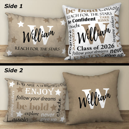 Set of 2 Personalized Graduation Pillows
