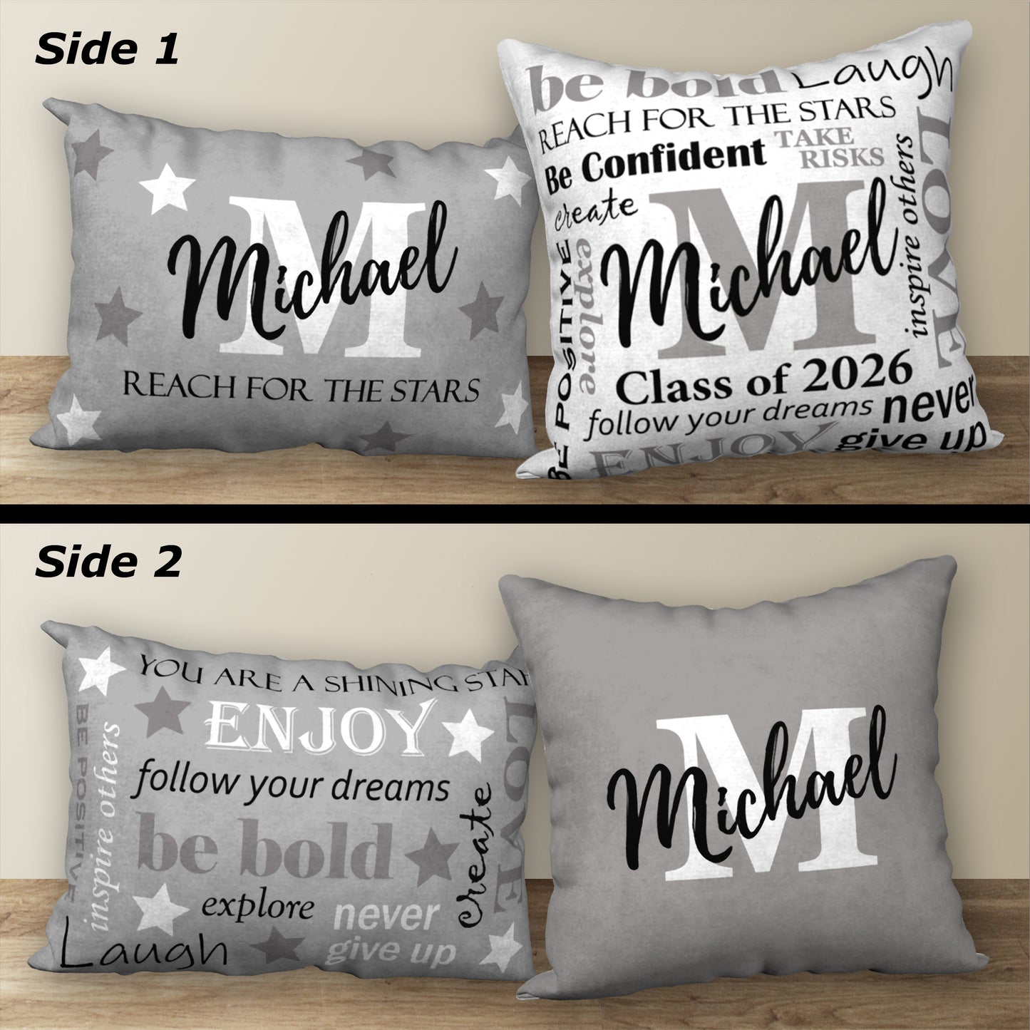 Set of 2 Personalized Graduation Pillows