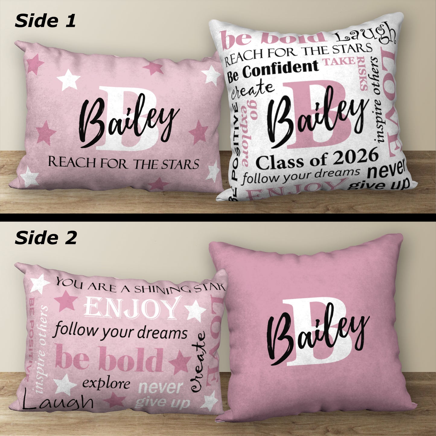 Set of 2 Personalized Graduation Pillows