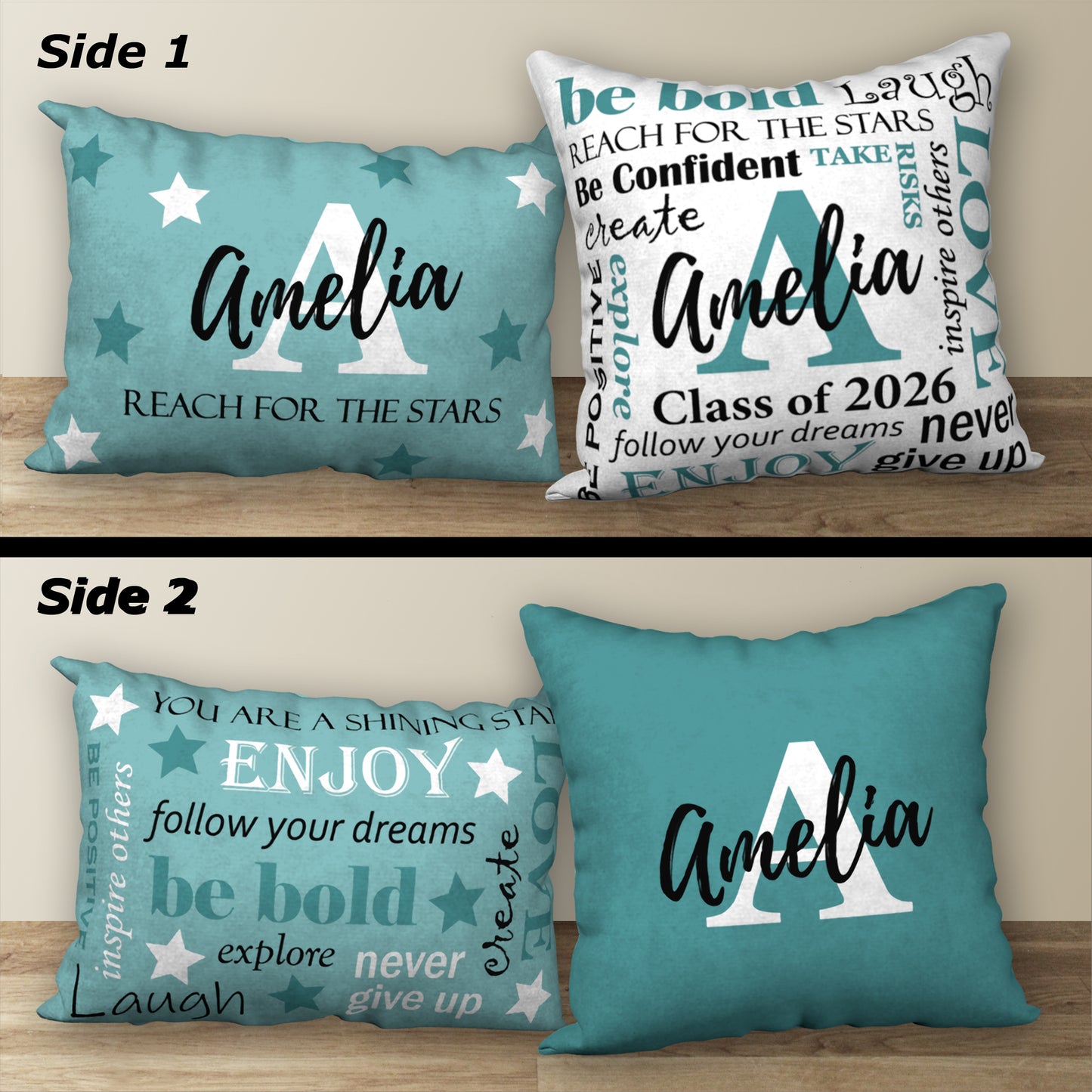 Set of 2 Personalized Graduation Pillows