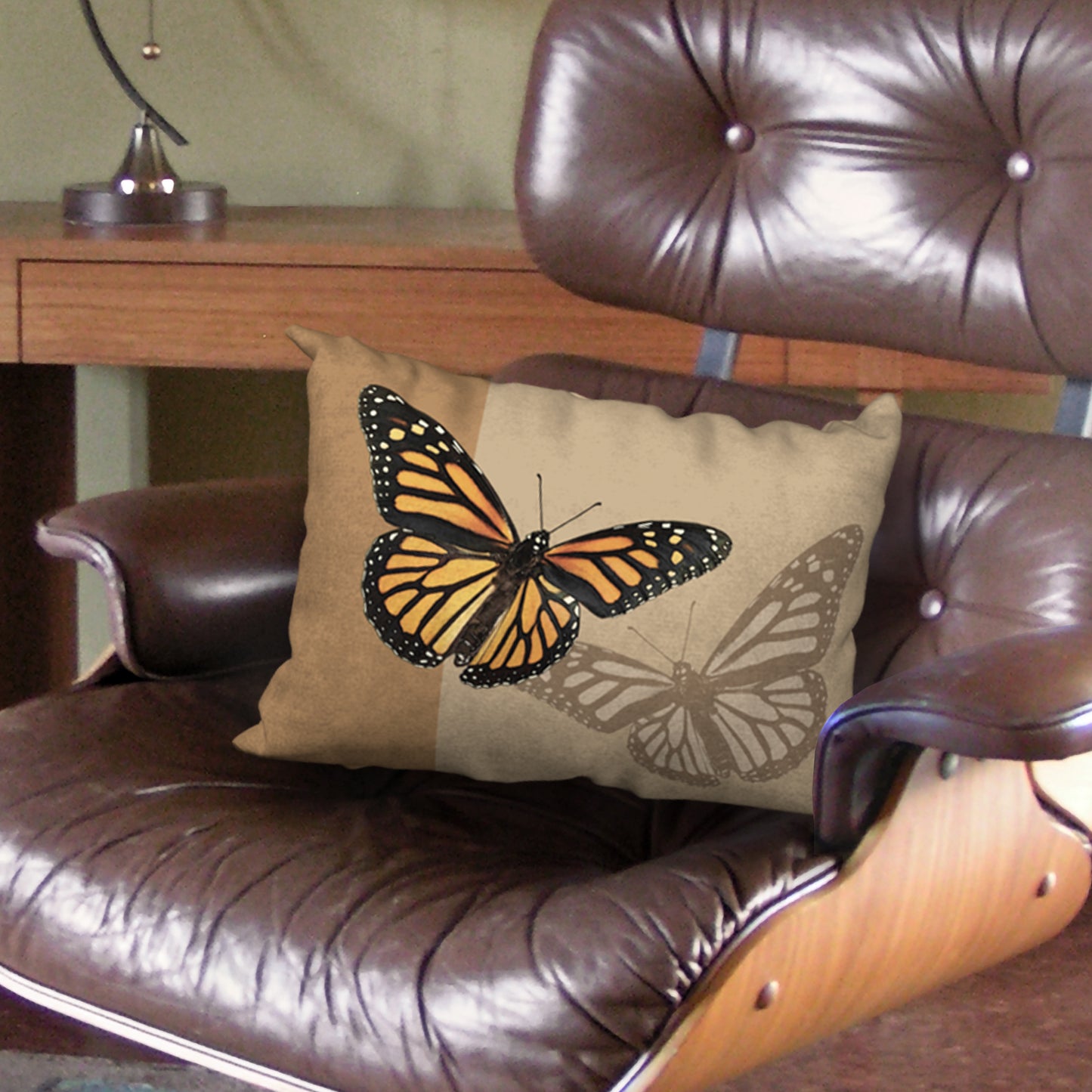 Monarch Butterfly Designer Pillow, 20"x14"