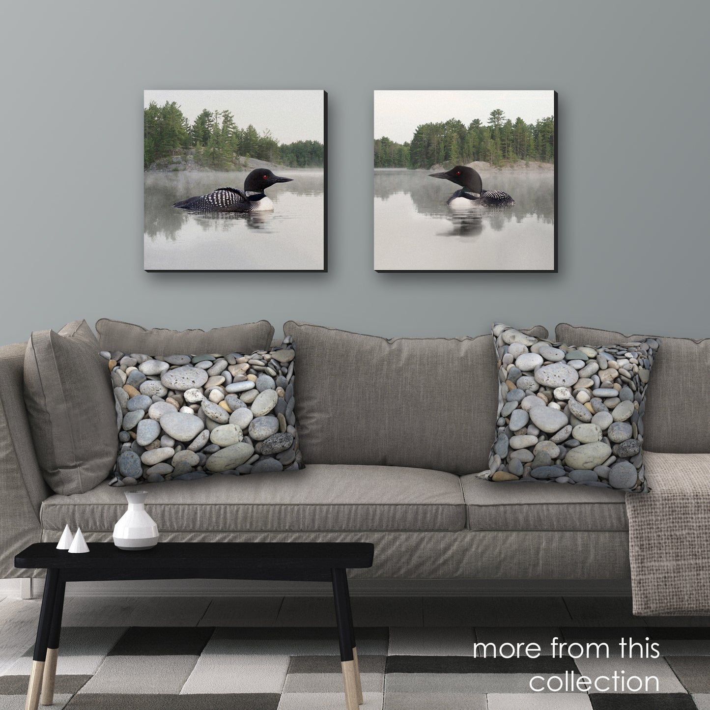 Set of 2 Lake Loon Fine Art Prints, Unframed