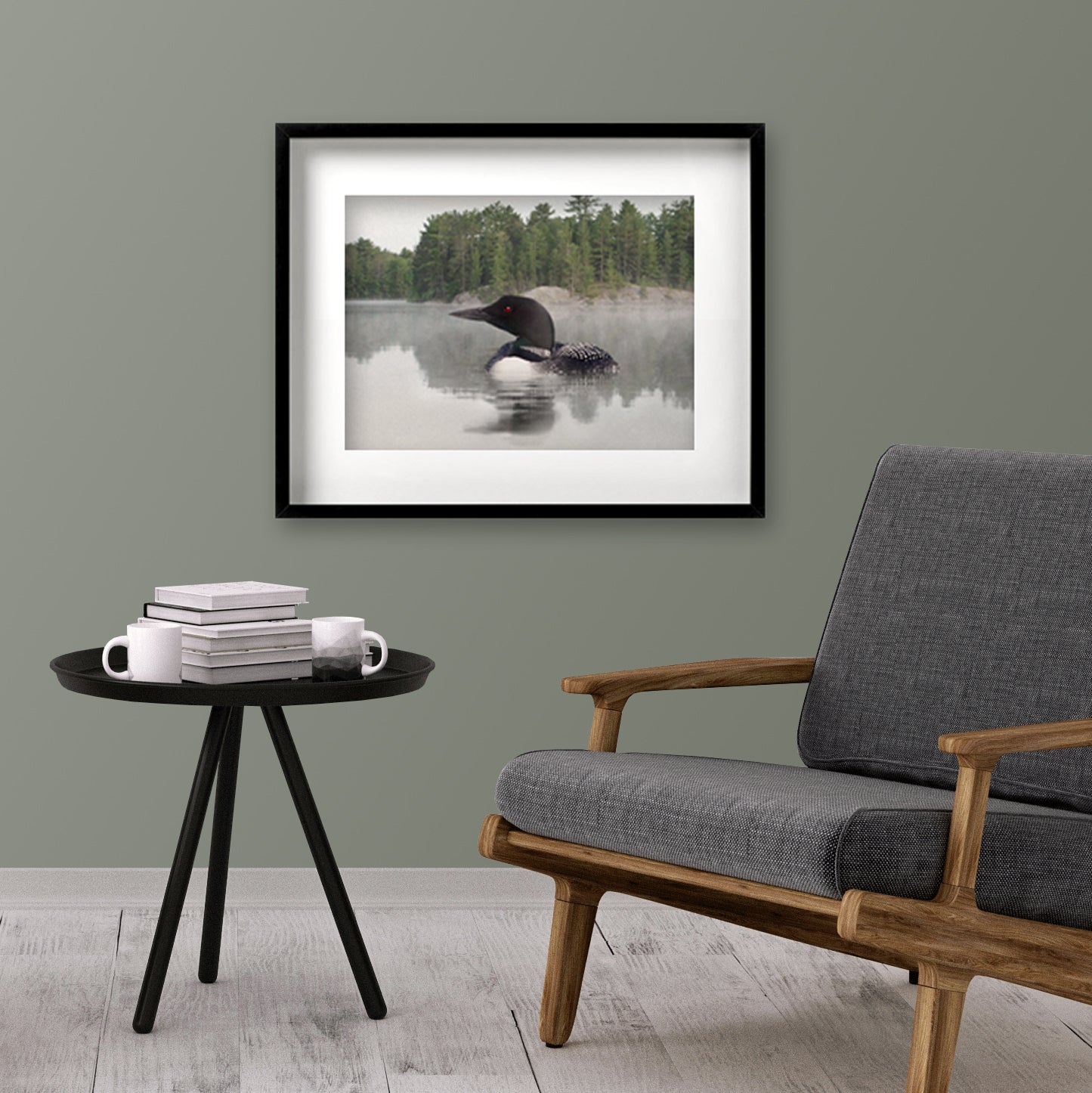 Framed Lake Loon Fine Art Print
