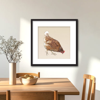 Little Red Hen Framed Fine Art Print