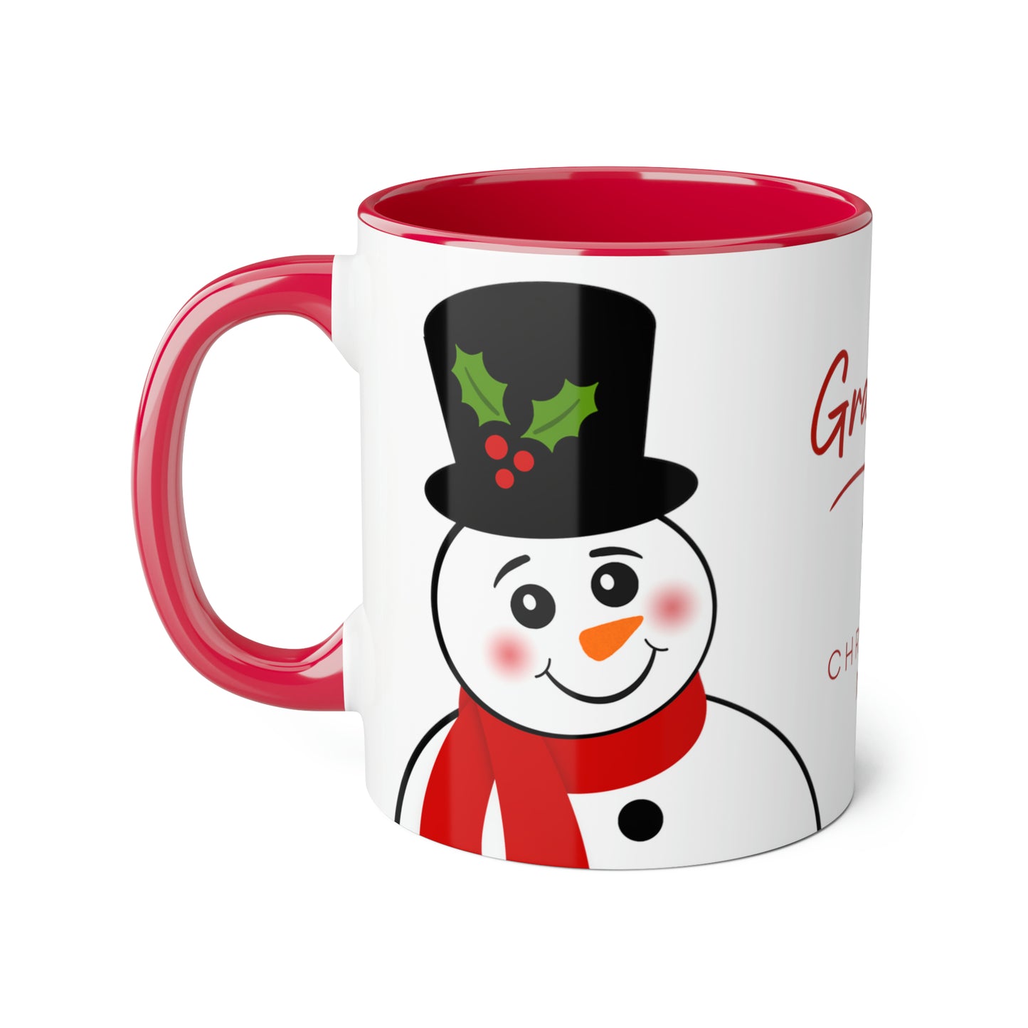Personalized Top Hat Snowman Christmas Mug