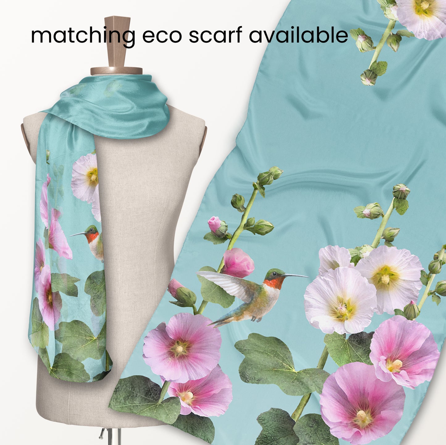 Hummingbirds & Hollyhocks Crossbody Bag