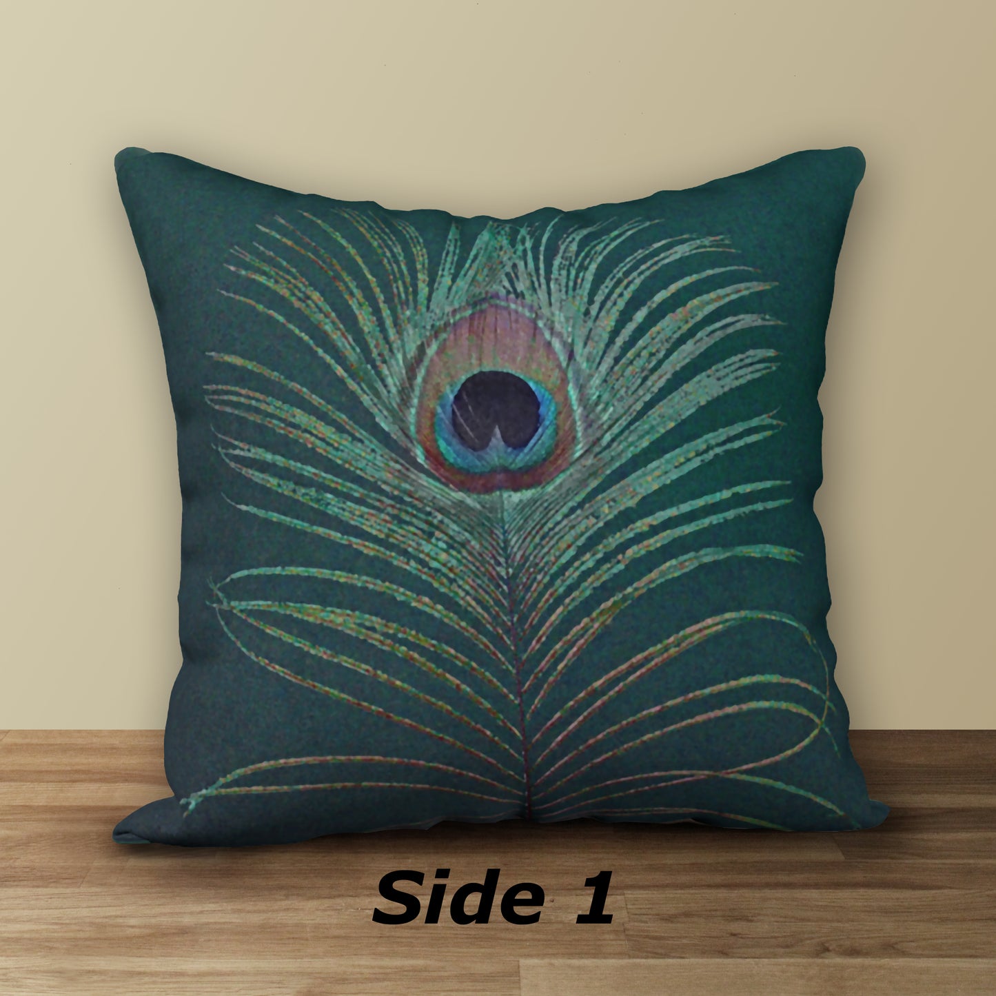 SPECIAL SAVINGS on Peacock Feather Designer Pillows in Lighter, Softer Colors