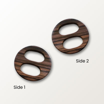 Tiger Ebony Wood Scarf Ring