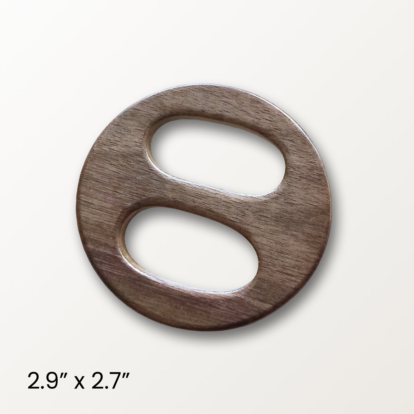 Grey Wood Round Scarf Ring