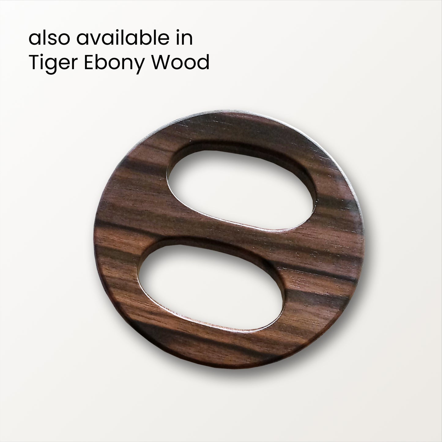 Grey Wood Round Scarf Ring
