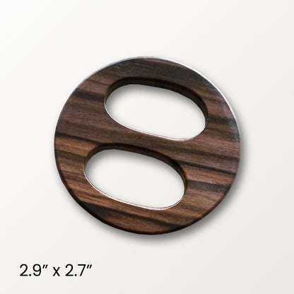 Tiger Ebony Wood Scarf Ring