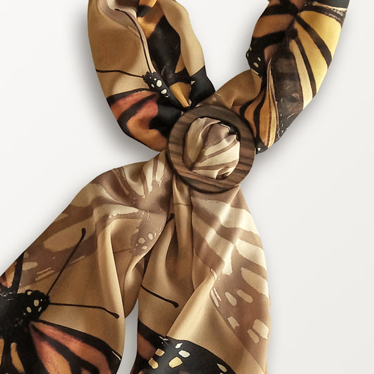 Monarch Butterfly ECO SCARF plus Scarf Ring