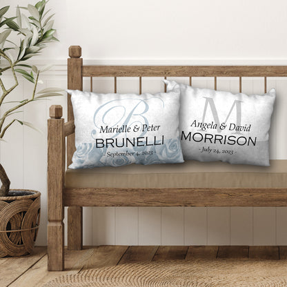 Personalized Classic Design Wedding Pillow, 20"x14"