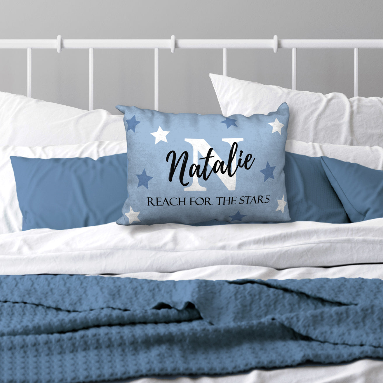 Personalized REACH FOR THE STARS Name Pillow, 20"x14"