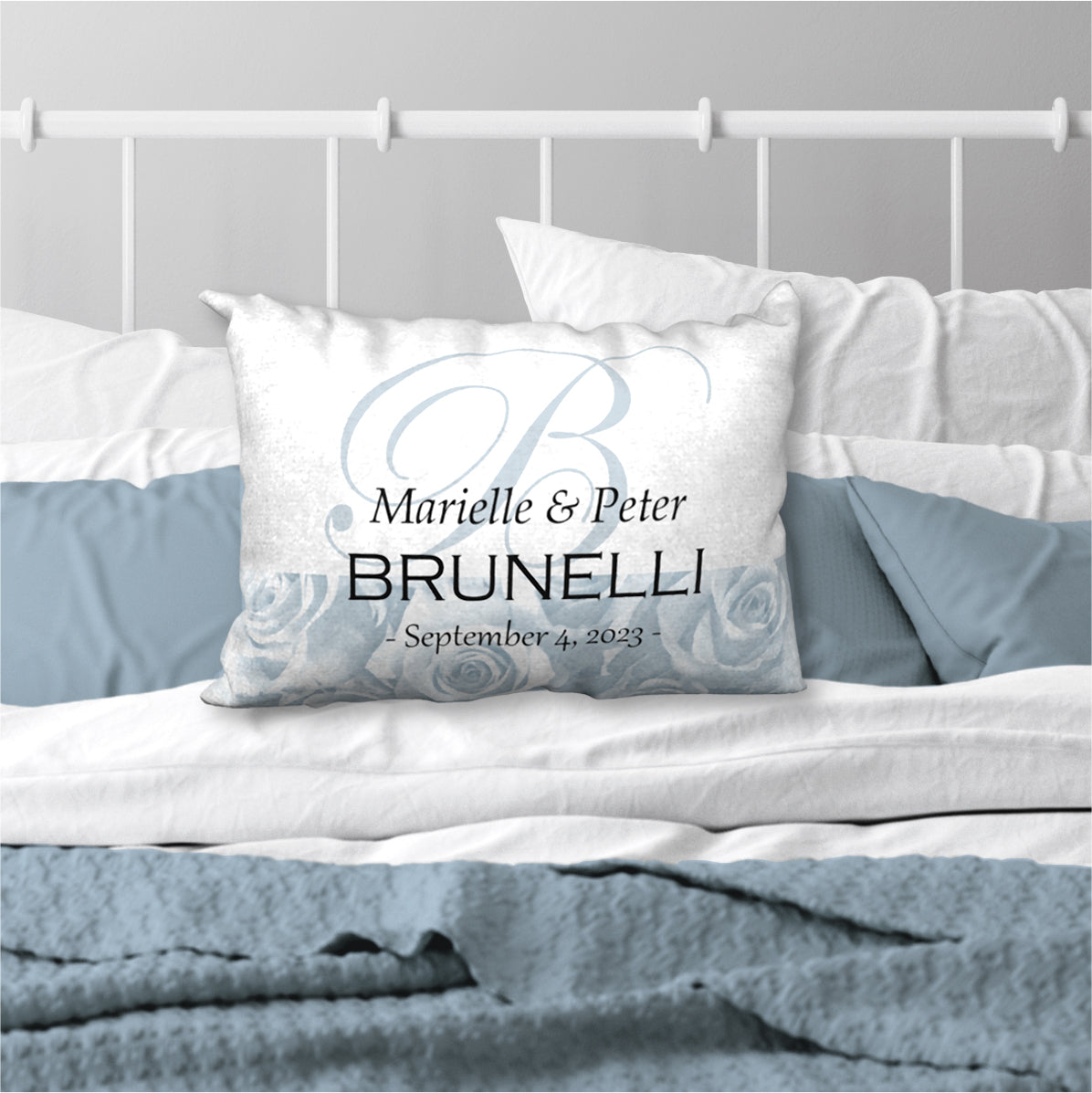 Personalized Romantic Design Wedding Pillow, 20"x14"