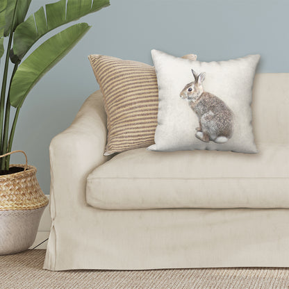 Cottontail Bunny Designer Pillow, 18"x18"