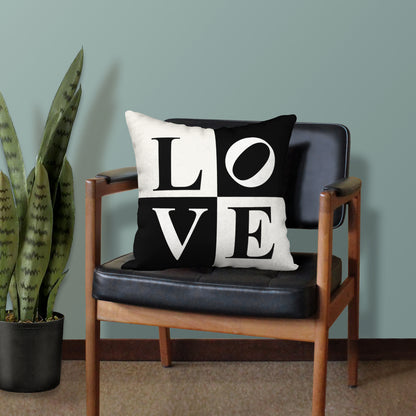 LOVE Designer Pillow, 18"x18"