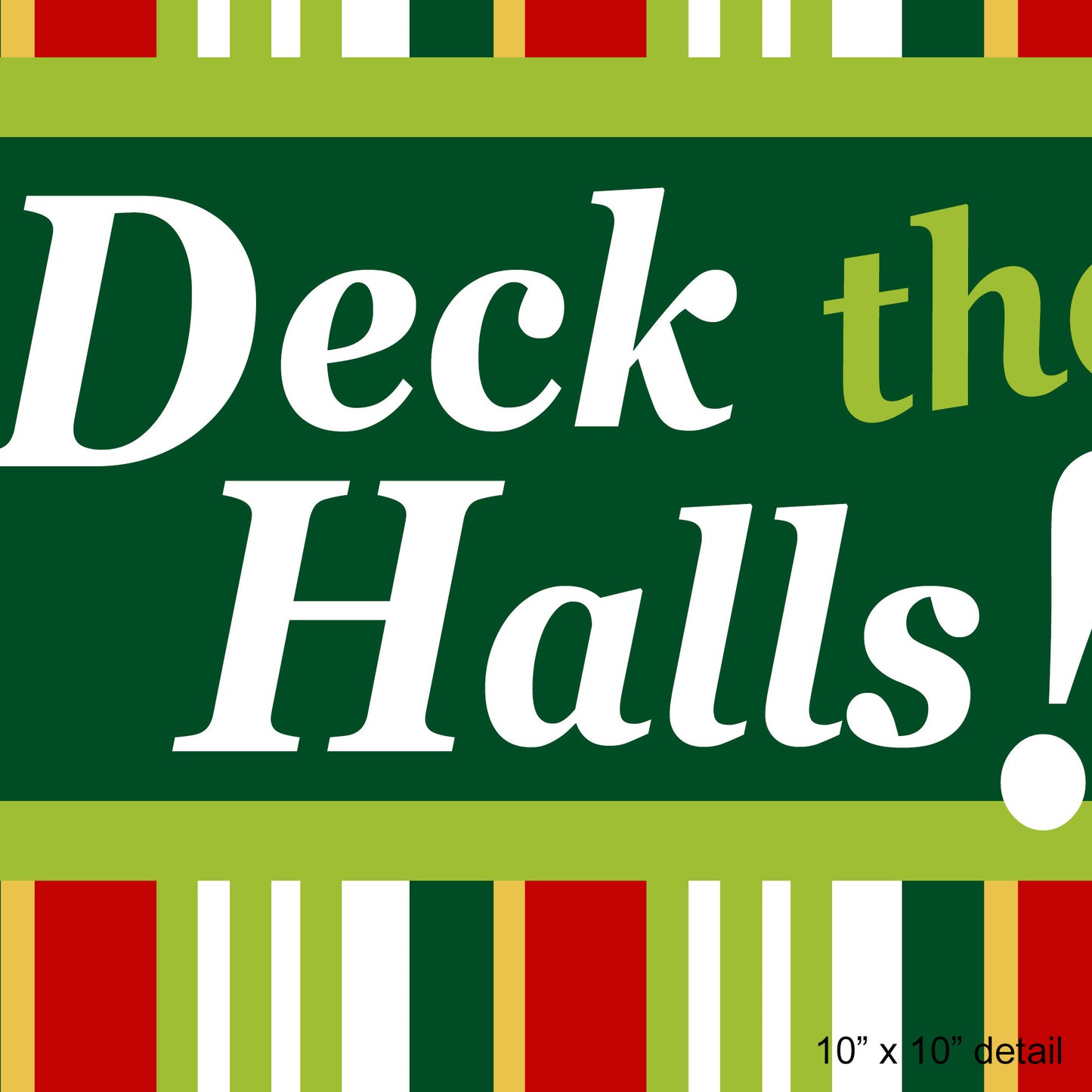 DECK THE HALLS Designer Holiday Pillow, 18"x18"