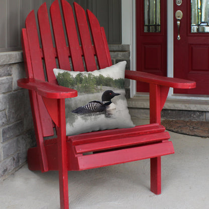 Loon on the Water Designer Pillow, 18"x18"