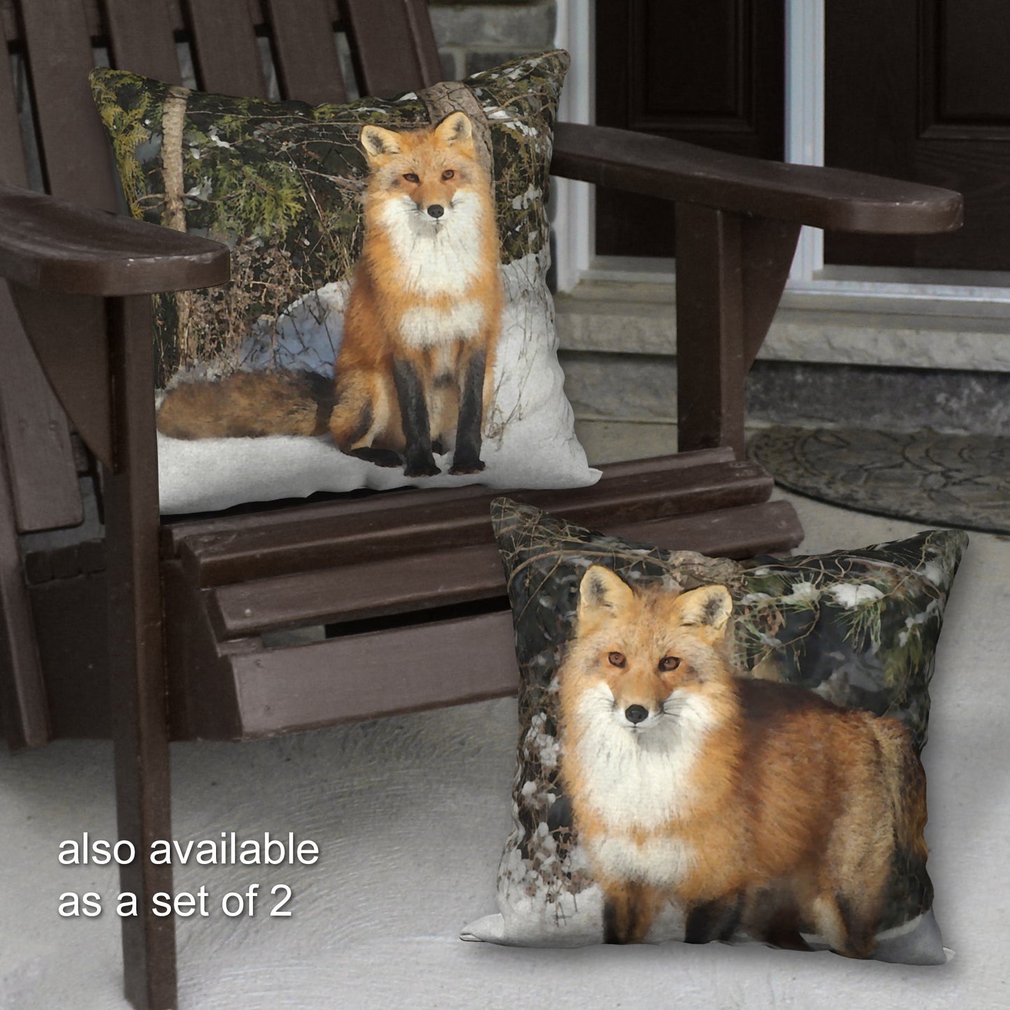 Curious Fox Designer Pillow, 18"x18"