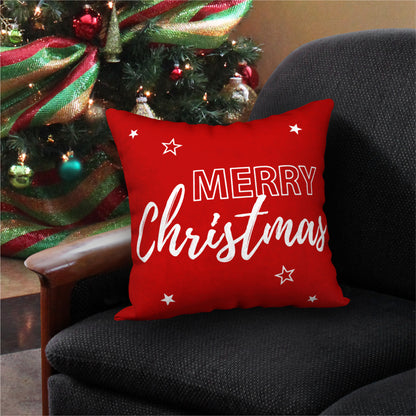 MERRY CHRISTMAS Designer Holiday Pillow, 18"x18"