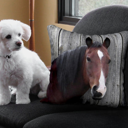 Handsome Horse Designer Pillow, 18"x18"