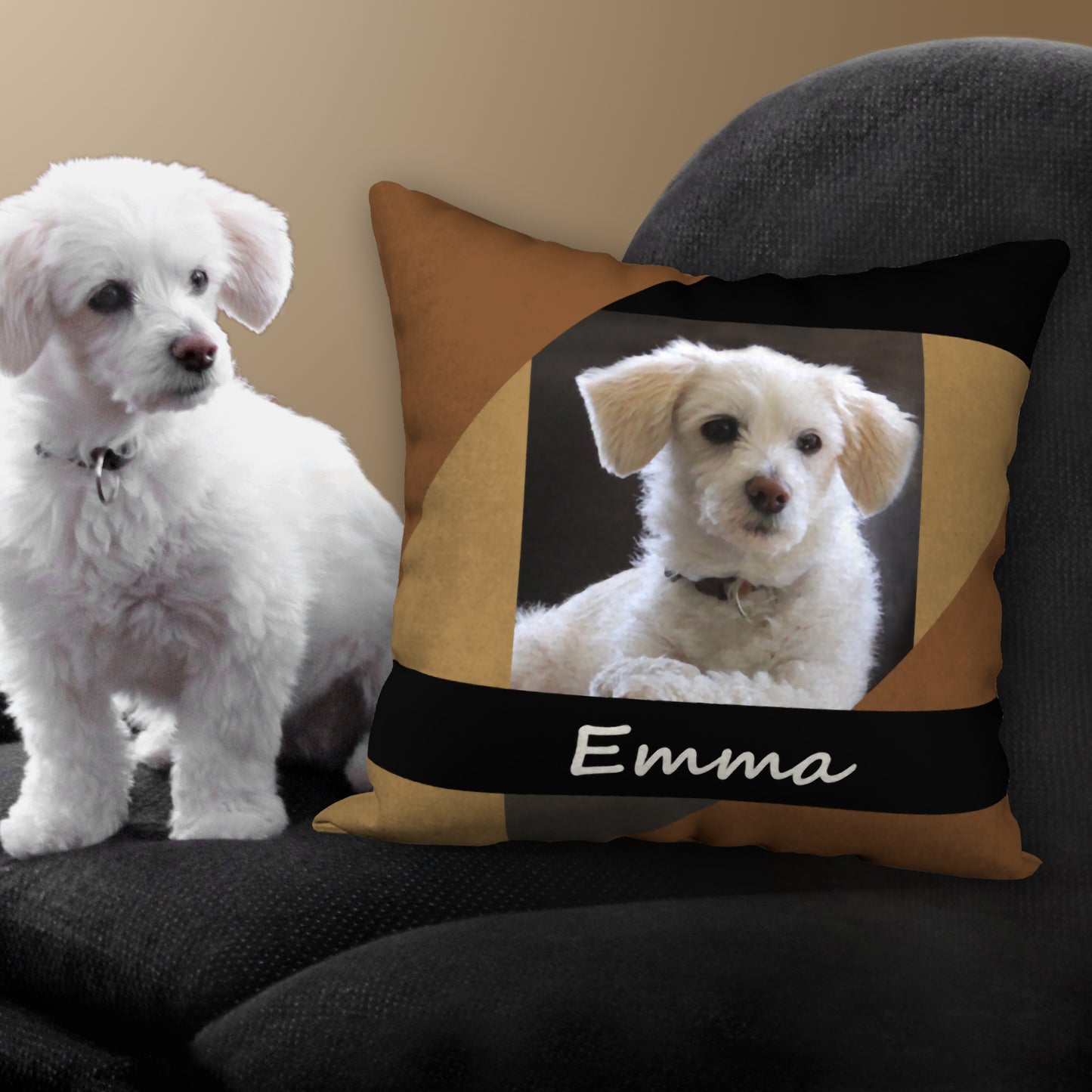 Custom Designer Pet Pillow from Your Photo, 18"x18"