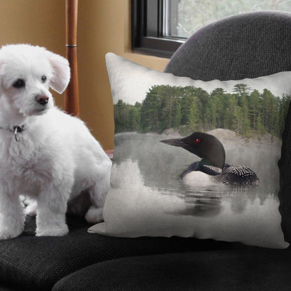 Lake Loon Designer Pillow, 18"x18"