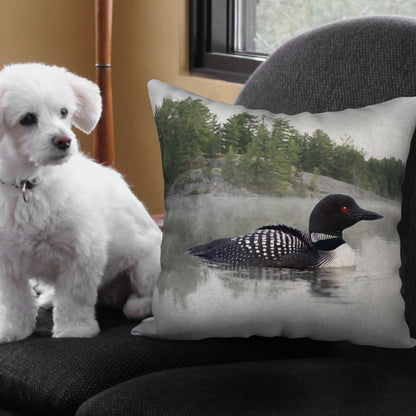 Loon on the Water Designer Pillow, 18"x18"