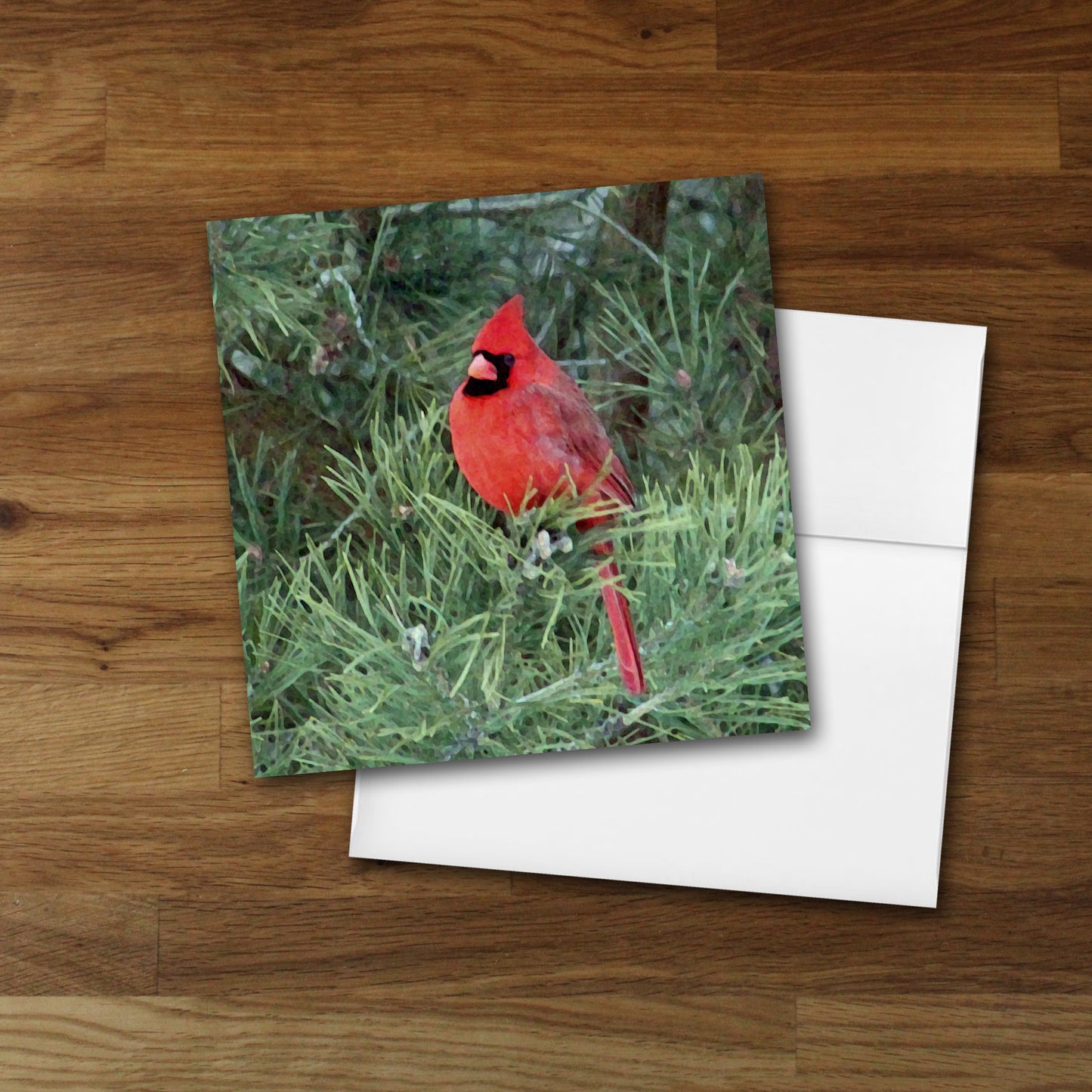 Cardinal in Tree Designer Greeting Card
