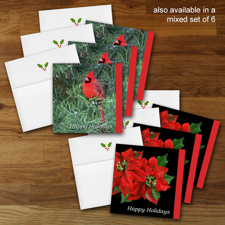 Poinsettia Designer Holiday Card