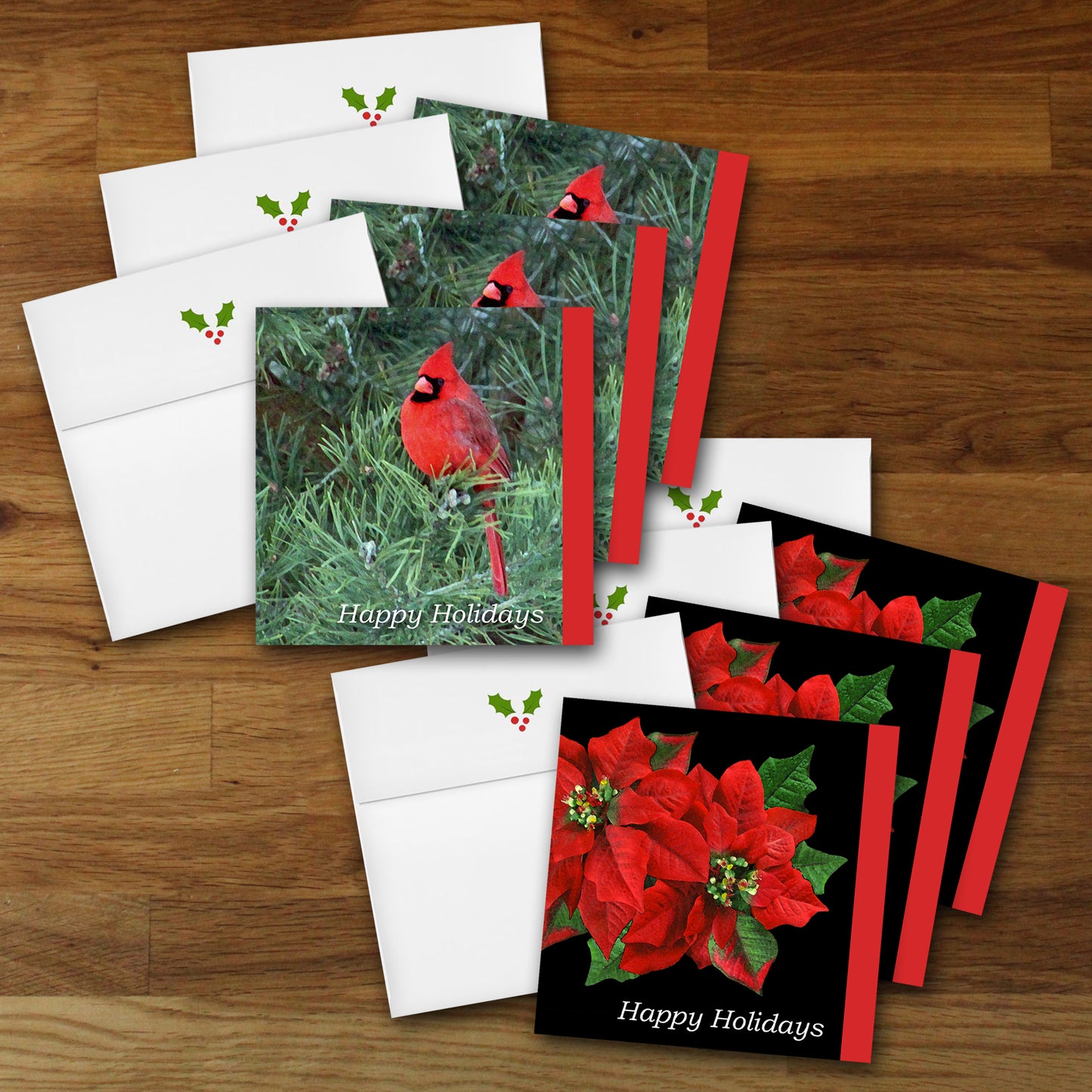 Set of 6 Designer Christmas Cards