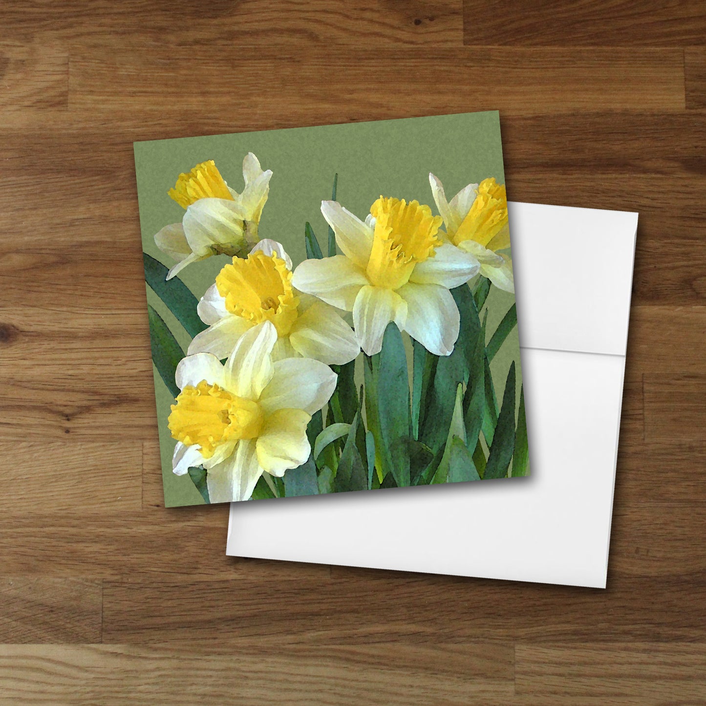 Sunny Daffodils Designer Greeting Card