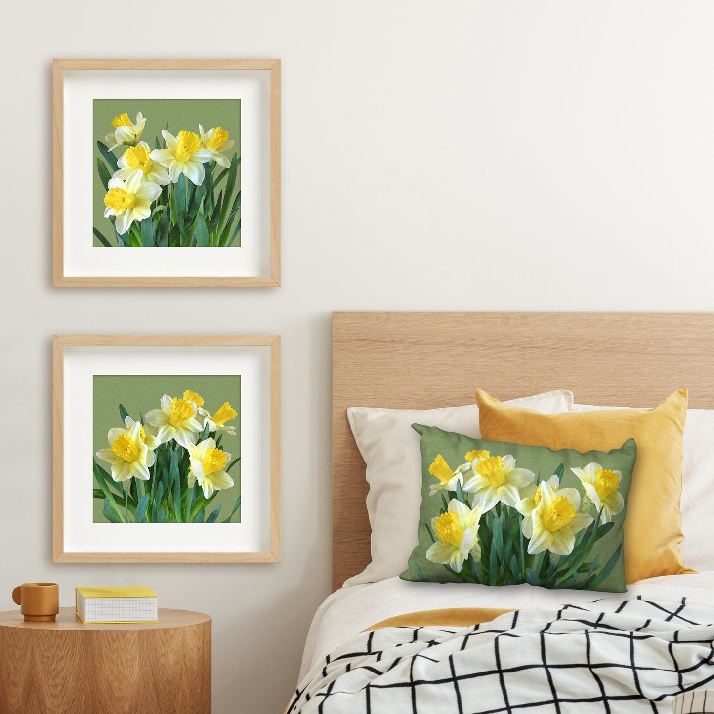 Daffodils Designer Pillow, 20"x14"