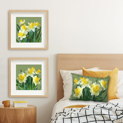 Set of 2 Daffodil Fine Art Prints, Unframed