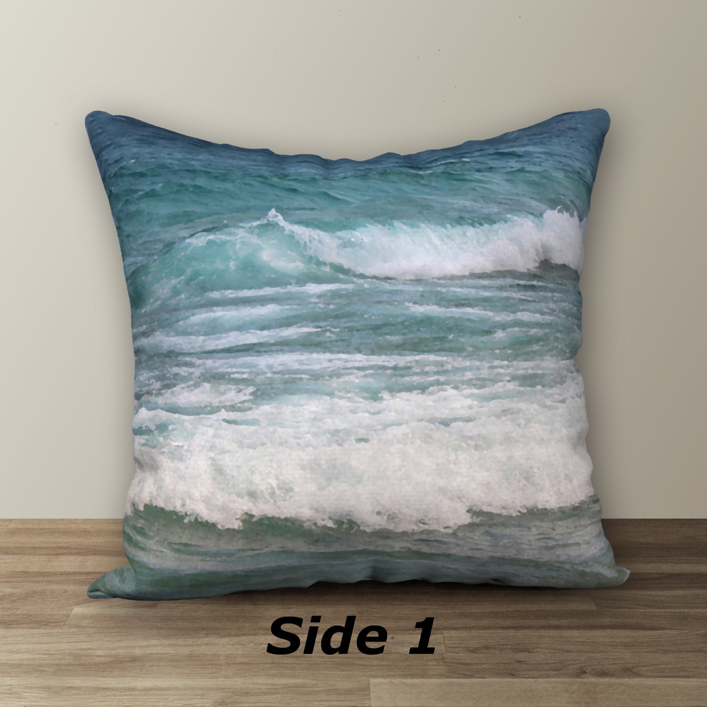 Beach Waves Designer Pillow, 18"x18"