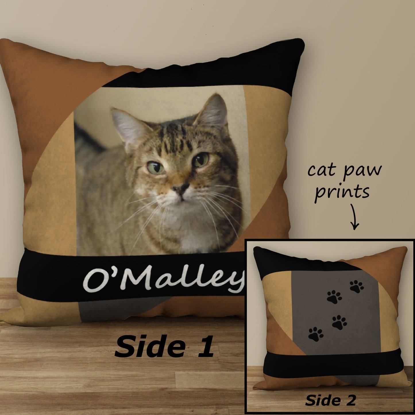 Custom Designer Pet Pillow from Your Photo, 18"x18"