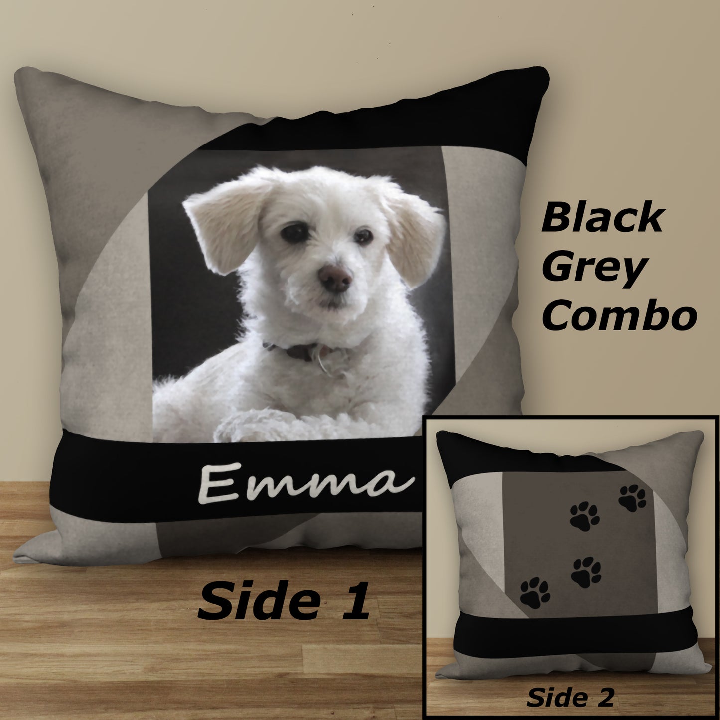 Custom Designer Pet Pillow from Your Photo, 18"x18"