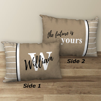 Personalized THE FUTURE IS YOURS Name Pillow, 20"x14"