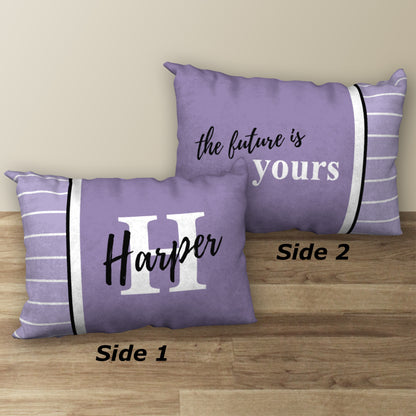 Personalized THE FUTURE IS YOURS Name Pillow, 20"x14"