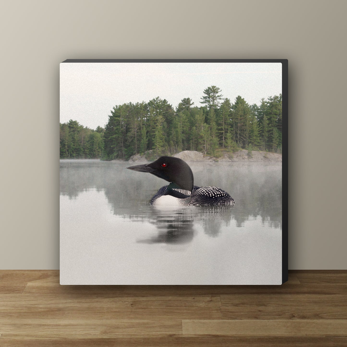 Lake Loon Wrapped Canvas Print