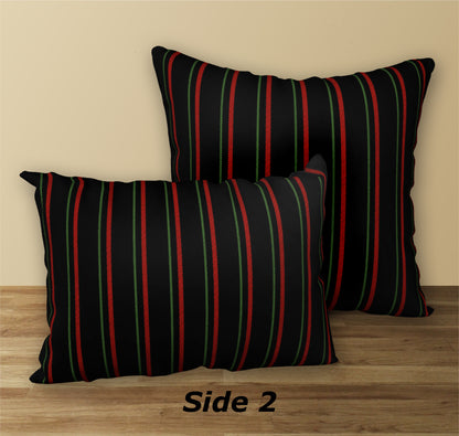 Set of 2 Poinsettia Designer Christmas Pillows, 20"x14" and 18"x18"