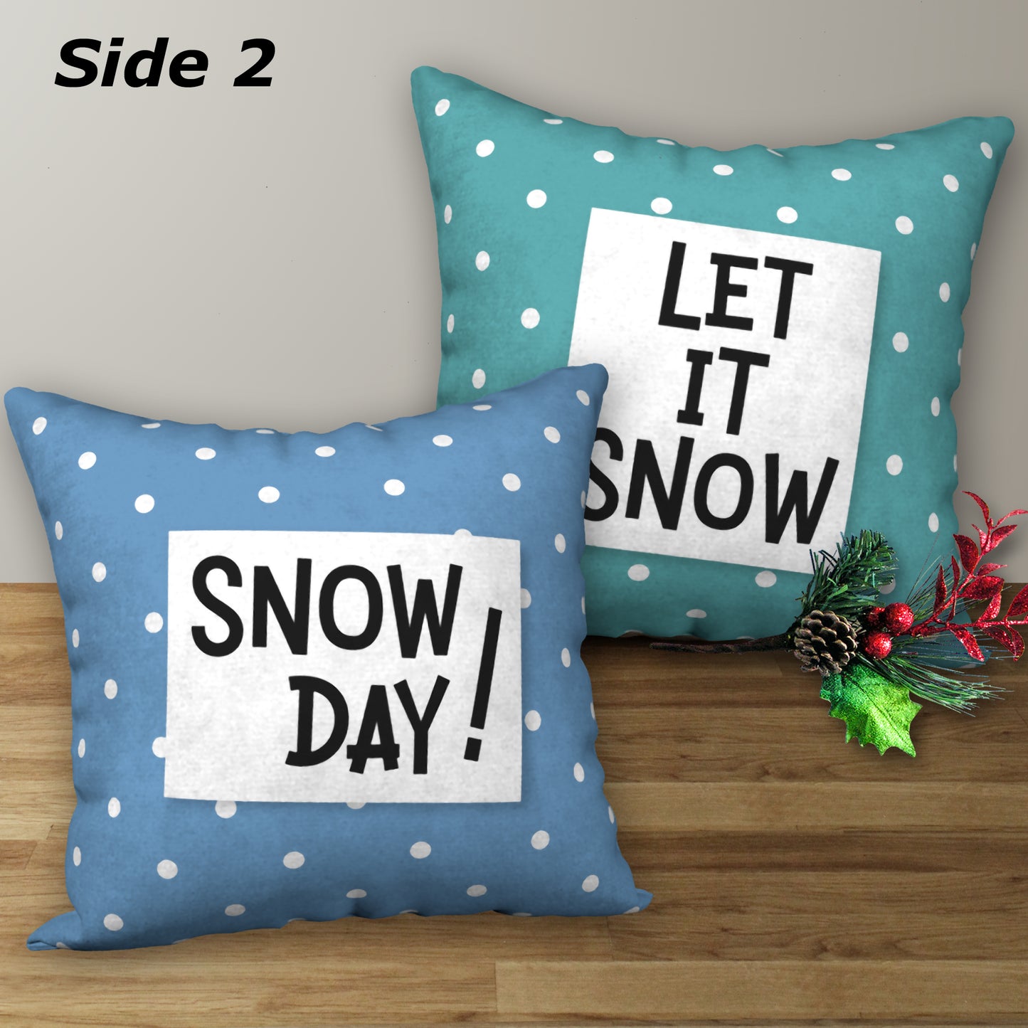 Set of 2 Snowman Holiday Designer Pillows,18"x18"