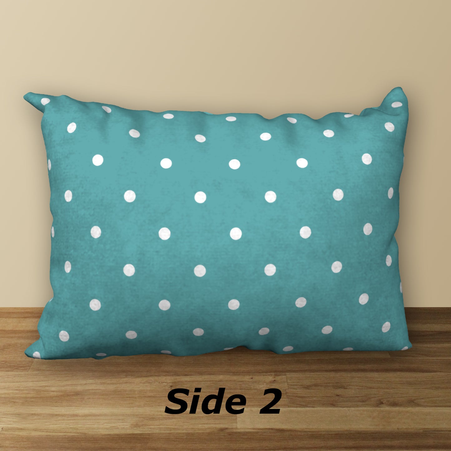 Turquoise Blue & White Snowflakes Designer Christmas Pillow, 20"x14"