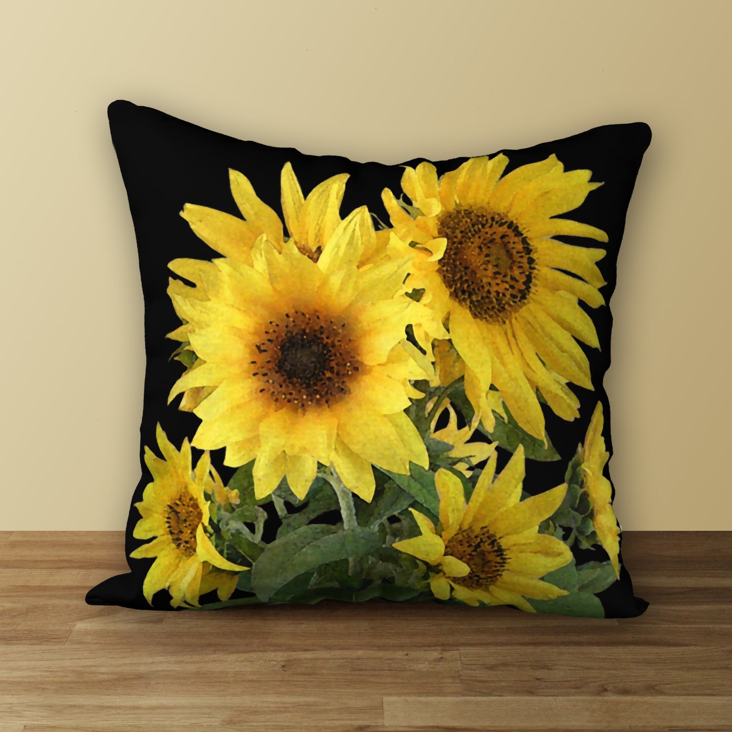 Sunflower Bouquet Designer Pillow, 18"x18"